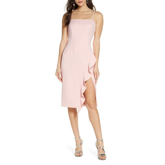 NWT Bardot Carmelle Bodycon Cocktail Dress Blush - Picture 1 of 10